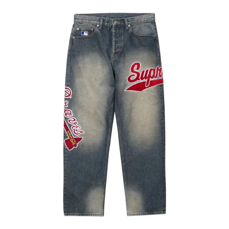 Supreme x Mitchell & Ness Atlanta Braves Loose Fit Jeans 30"