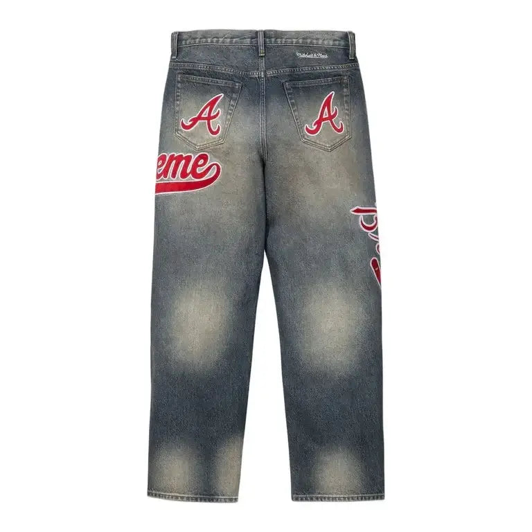 Supreme x Mitchell & Ness Atlanta Braves Loose Fit Jeans 30"