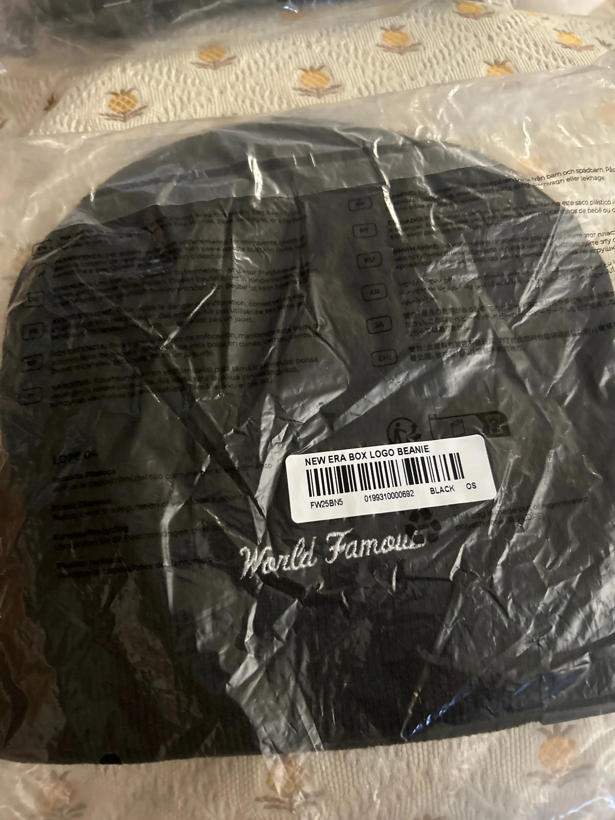 Supreme x New Era Box Logo Beanie Black