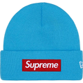 Supreme x New Era Box Logo Beanie Cyan - One size