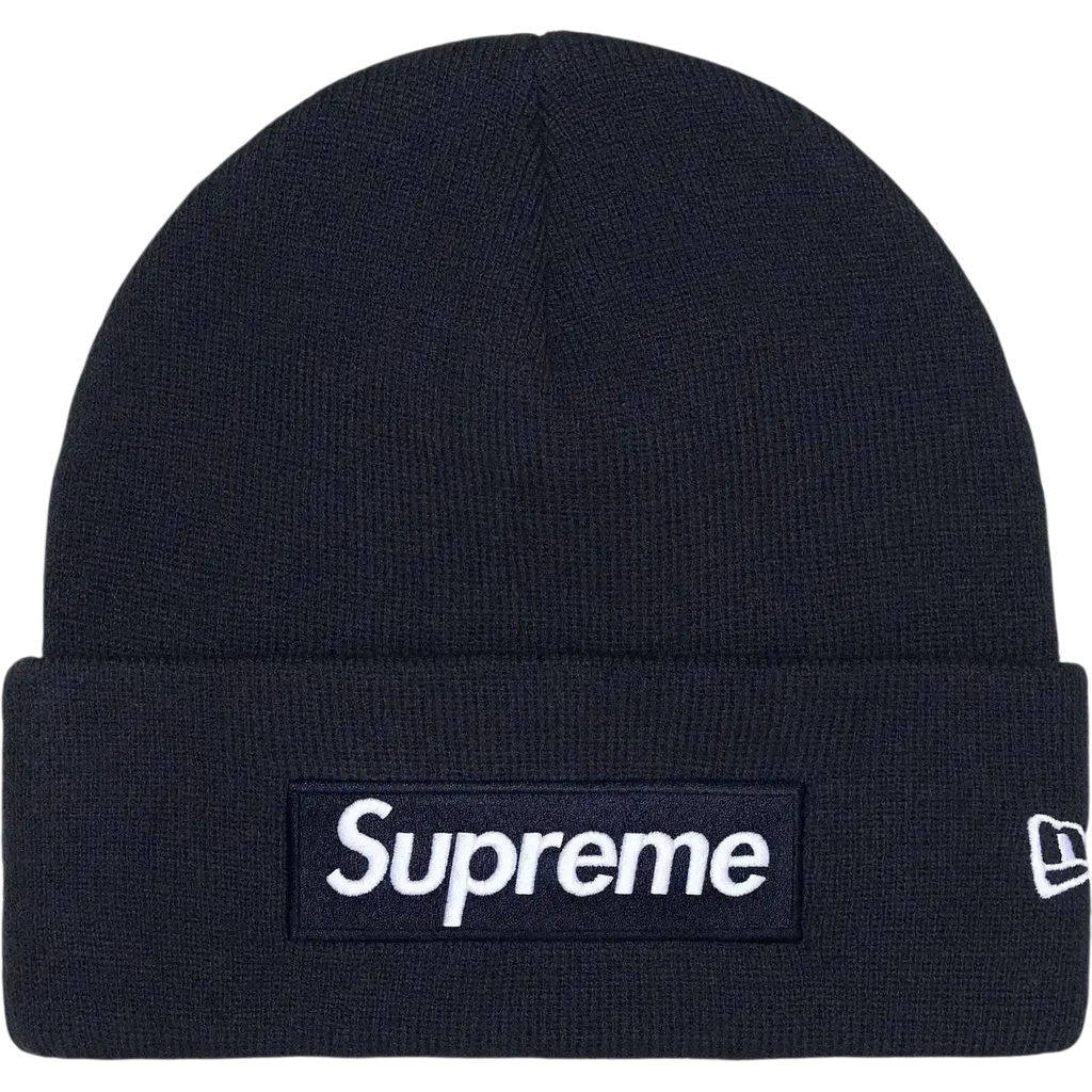 Supreme x New Era Box Logo Beanie Navy - One size