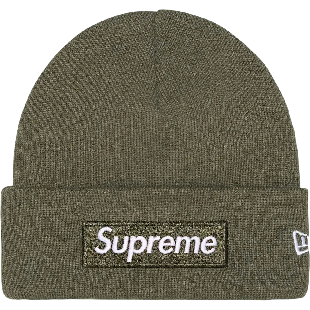 Supreme x New Era Box Logo Beanie Olive - One size