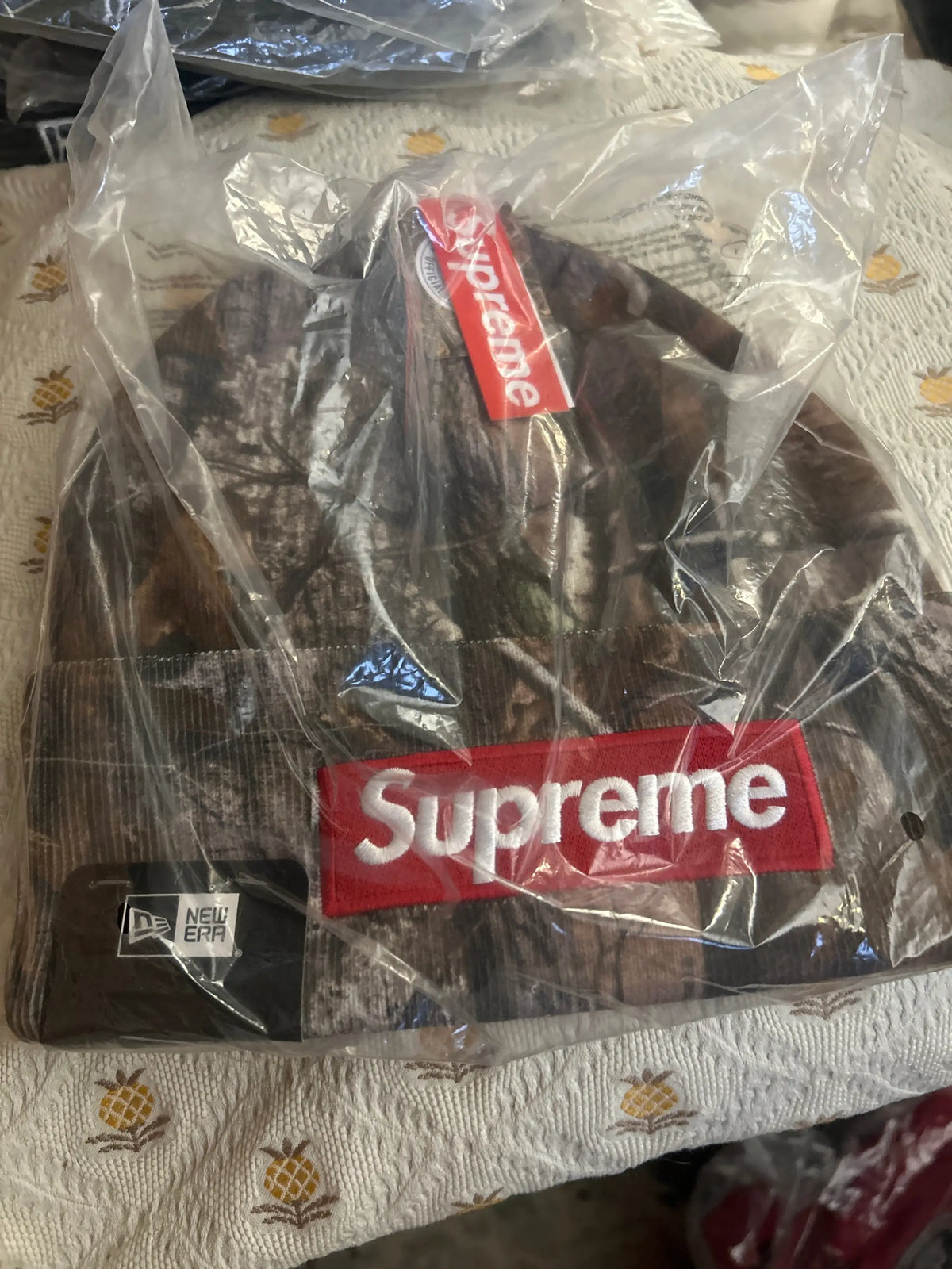 Supreme x New Era Box Logo Beanie Realtree Camo