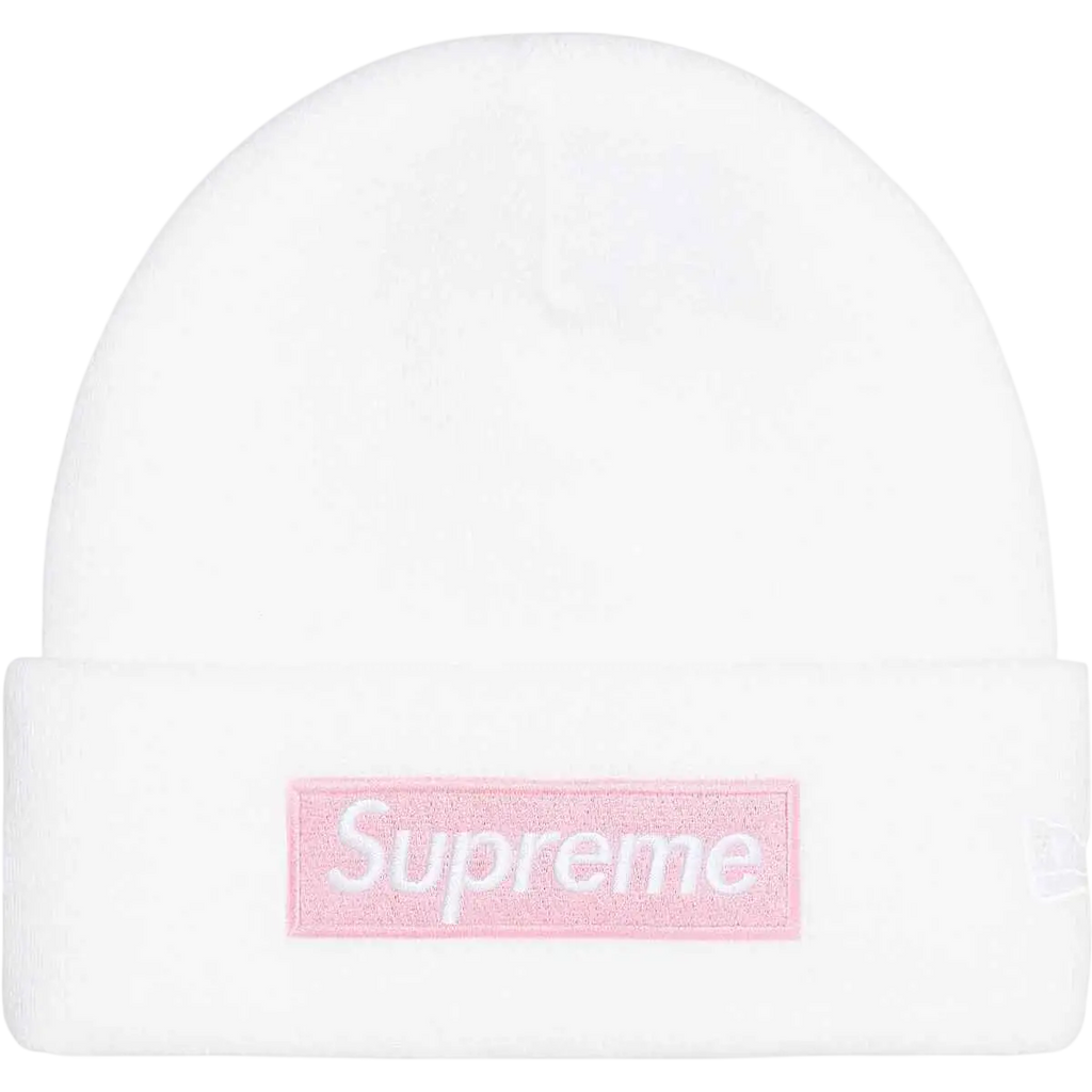 Supreme x New Era Box Logo Beanie White - One size