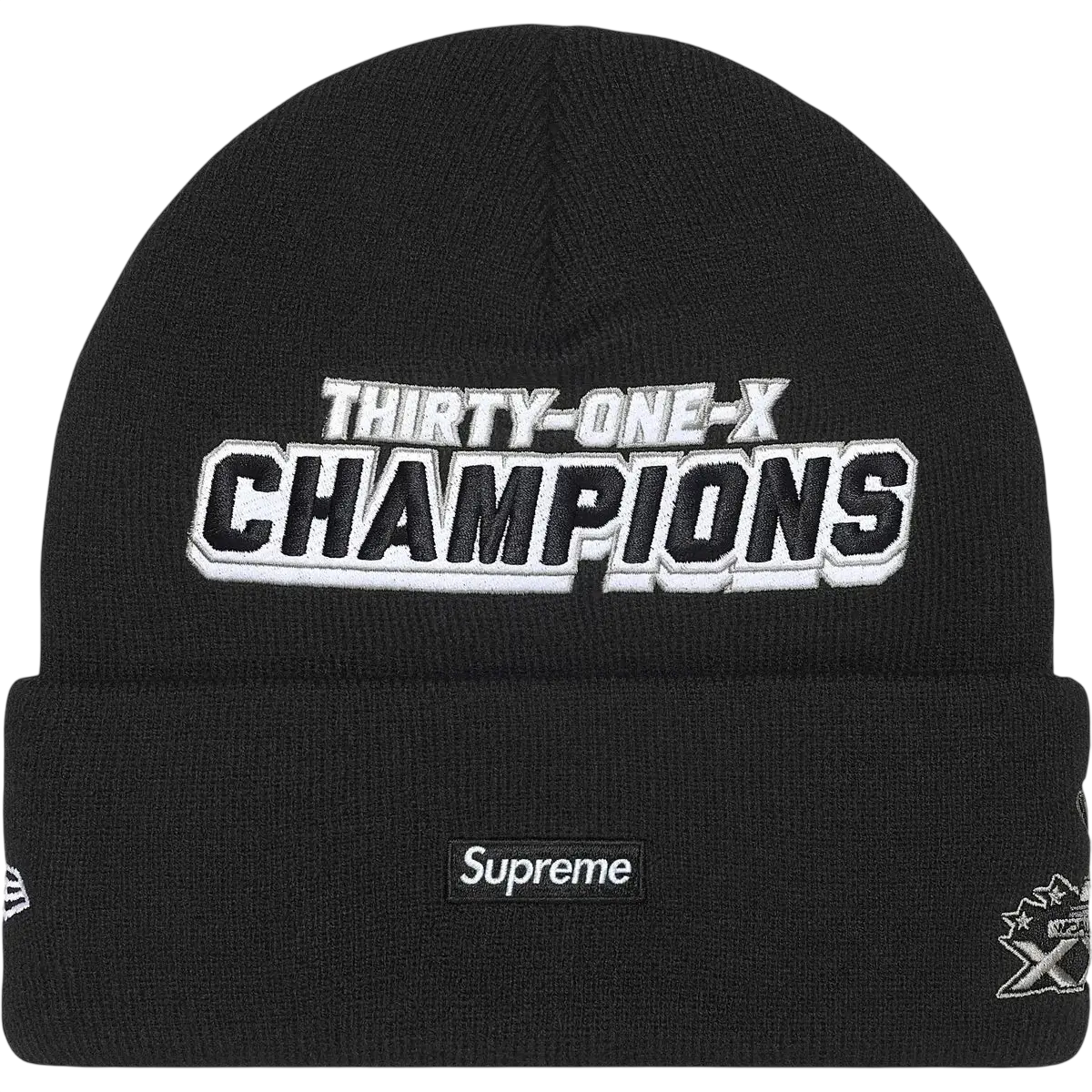Supreme x New Era Football Beanie Black - One size