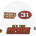 Supreme x New Era Football Beanie White - One size