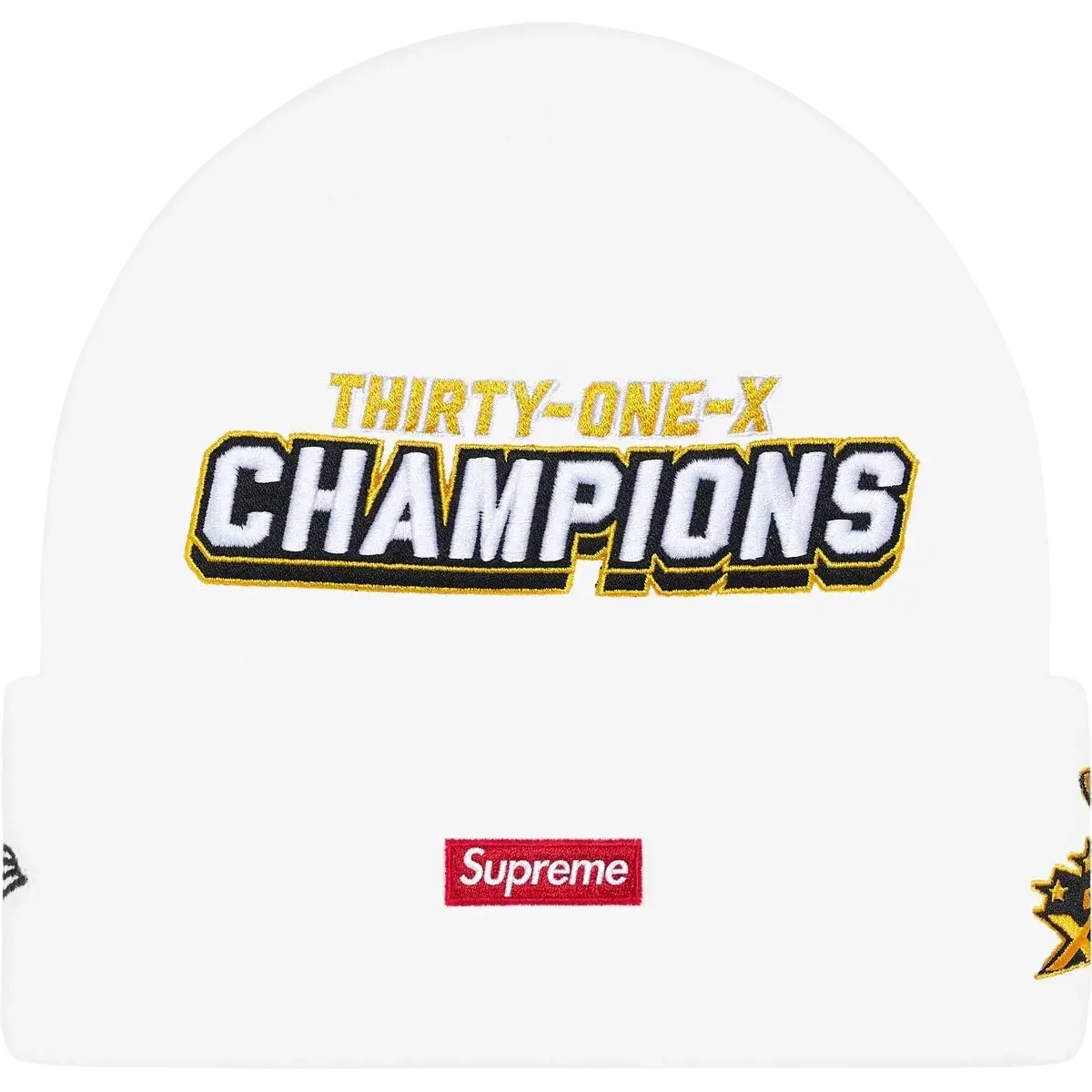 Supreme x New Era Football Beanie White - One size