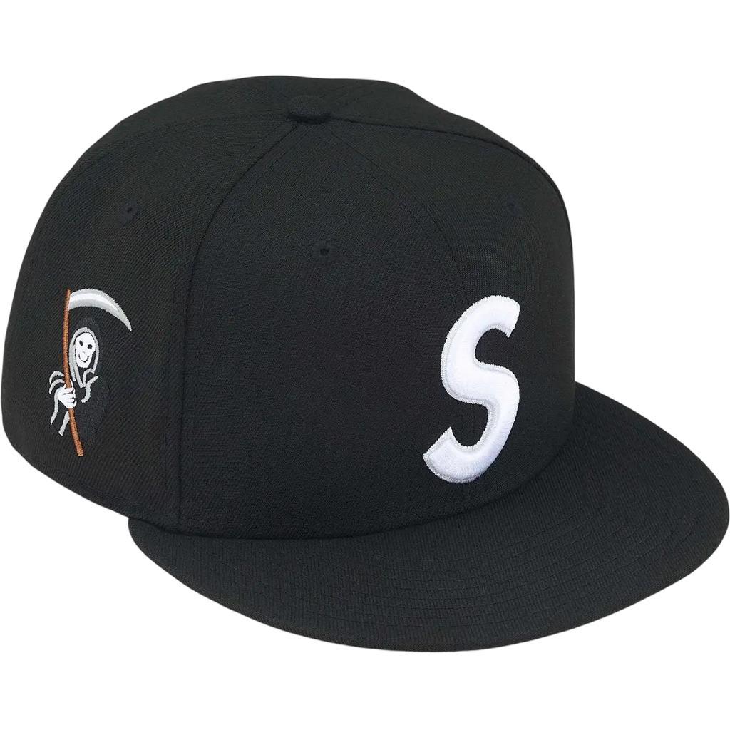 Supreme x New Era Reaper S Logo Fitted Black