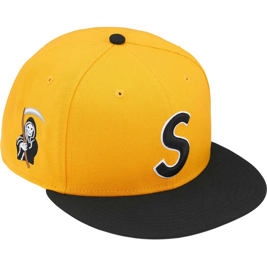Supreme x New Era Reaper S Logo Fitted Yellow - 7 3/8