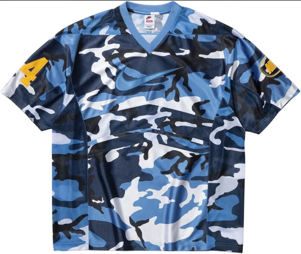 Supreme x Nike Football Jersey Blue Camo Large