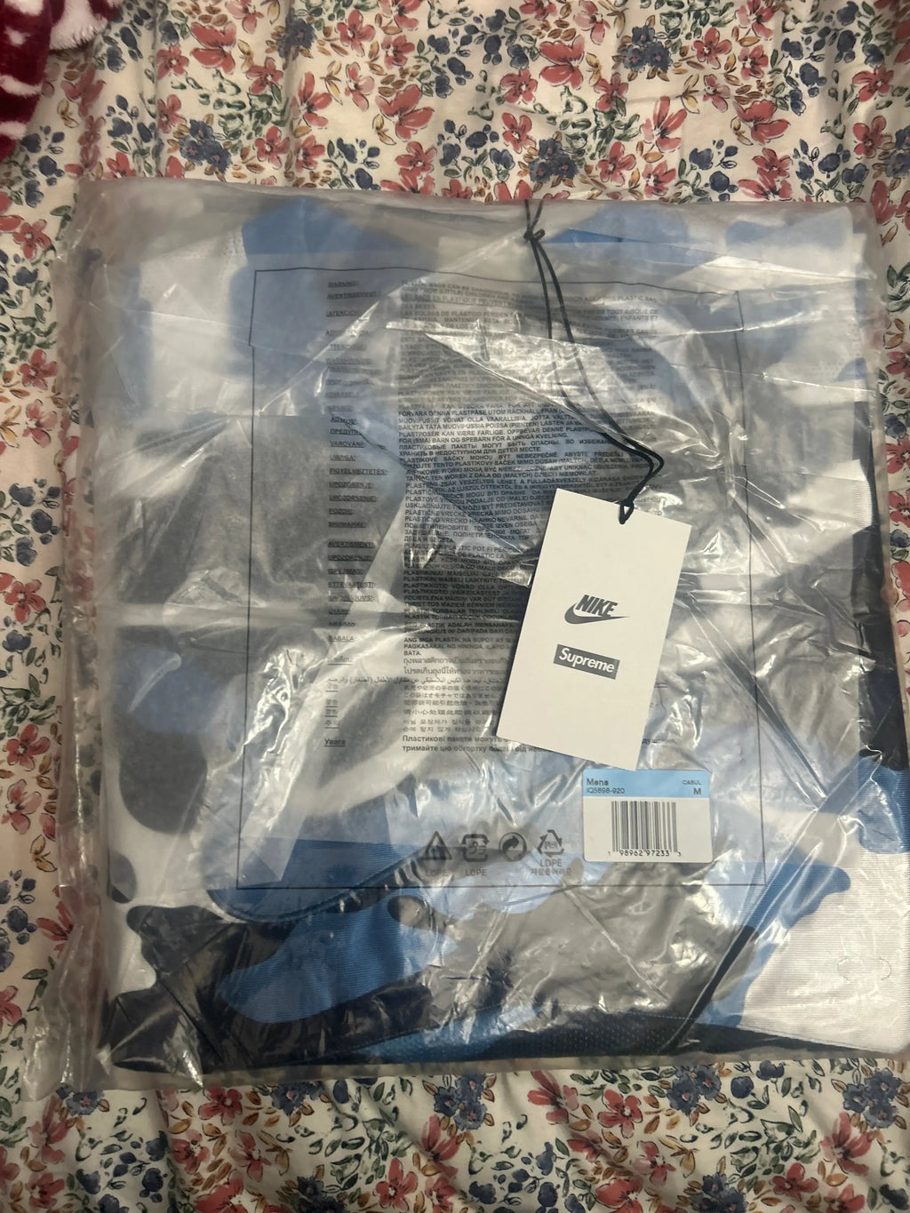 Supreme x Nike Football Jersey Blue Camo Medium
