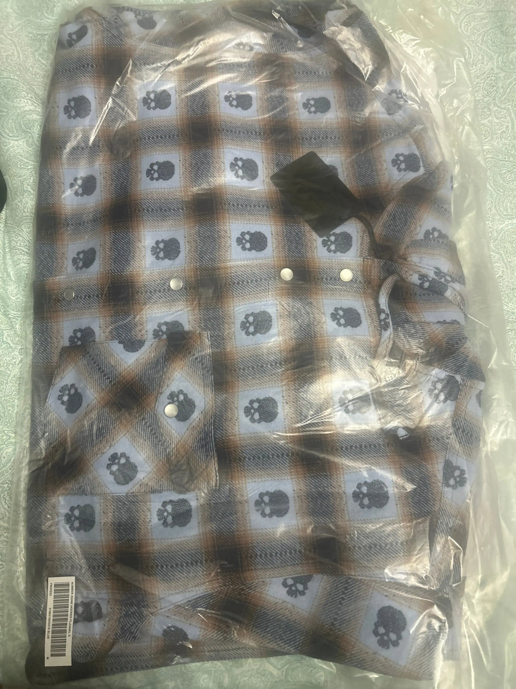 Supreme x Number (N)ine Hooded Flannel Shirt Blue