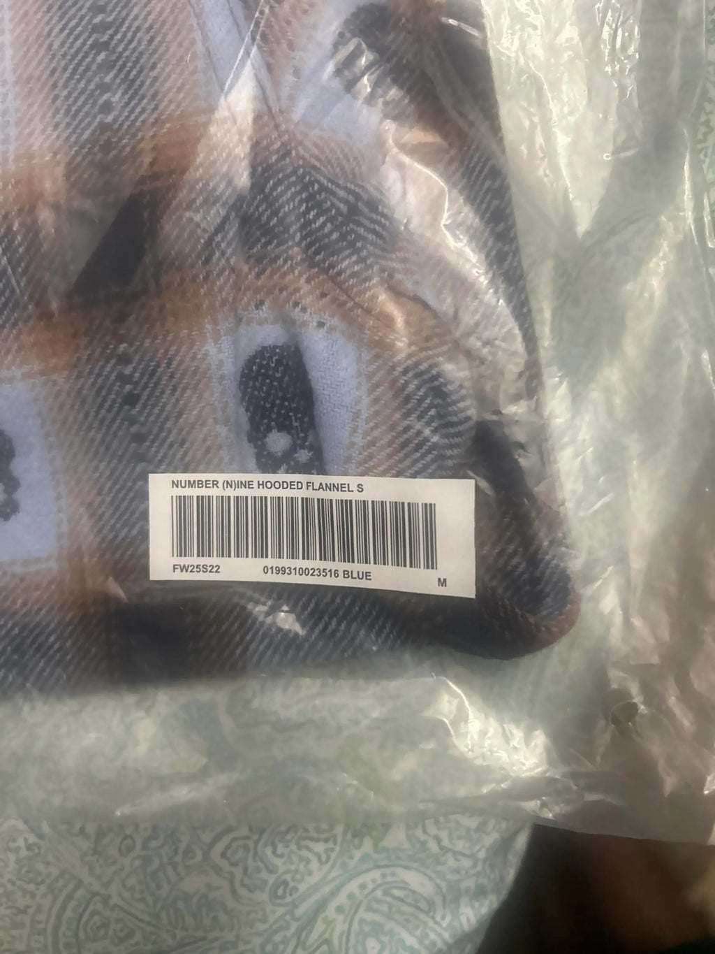 Supreme x Number (N)ine Hooded Flannel Shirt Blue