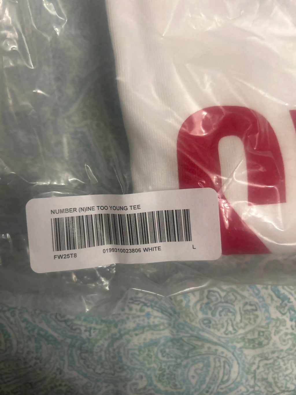 Supreme x Number (N)ine Shut Up Tee White Large