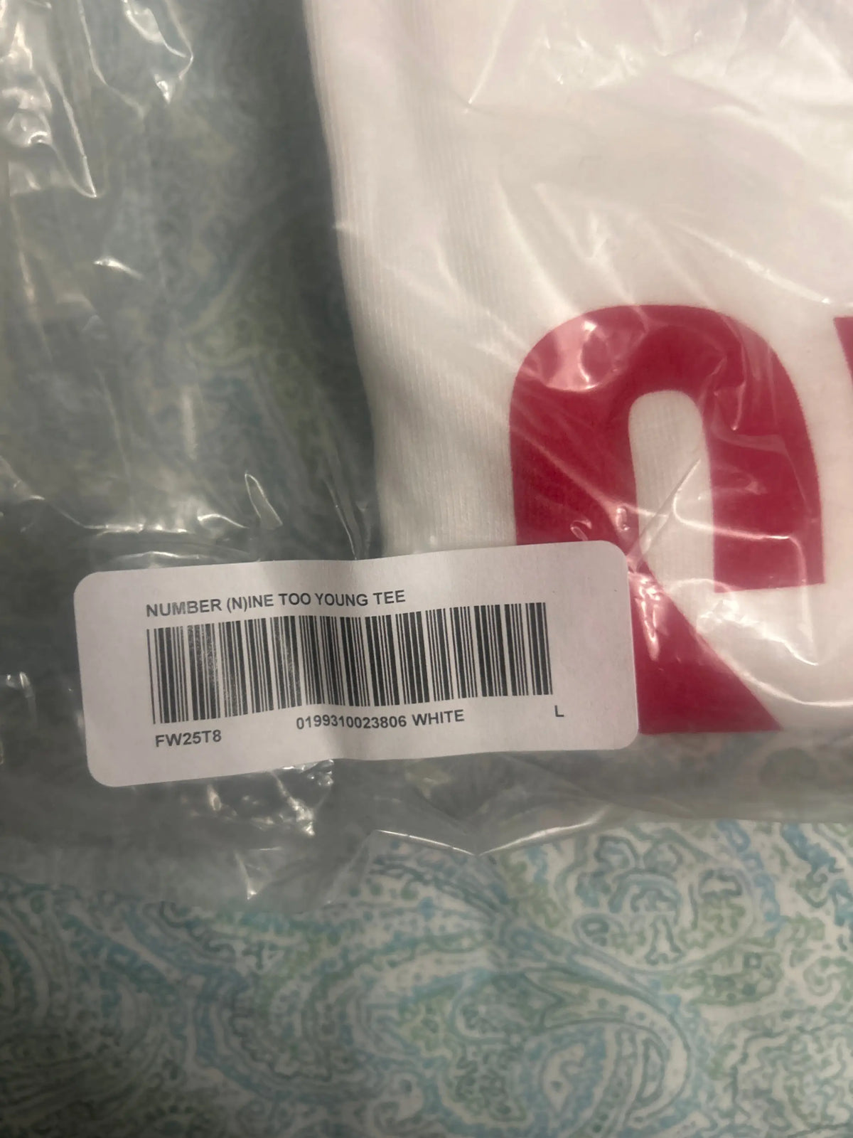 Supreme x Number (N)ine Shut Up Tee White Large