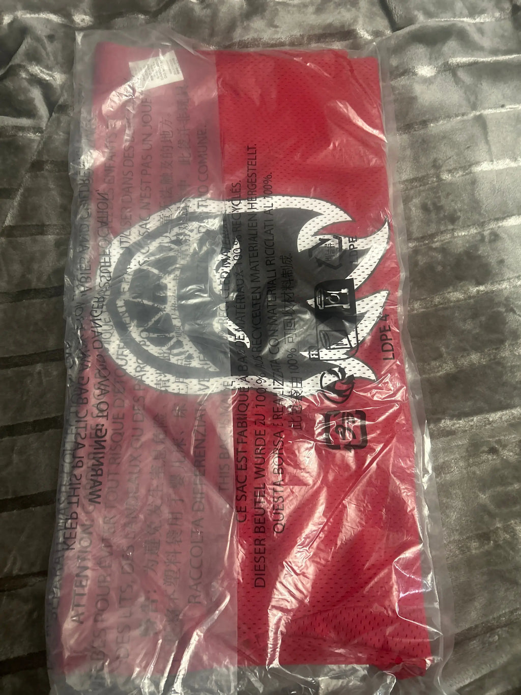Supreme x Spitfire Football Jersey Red Large