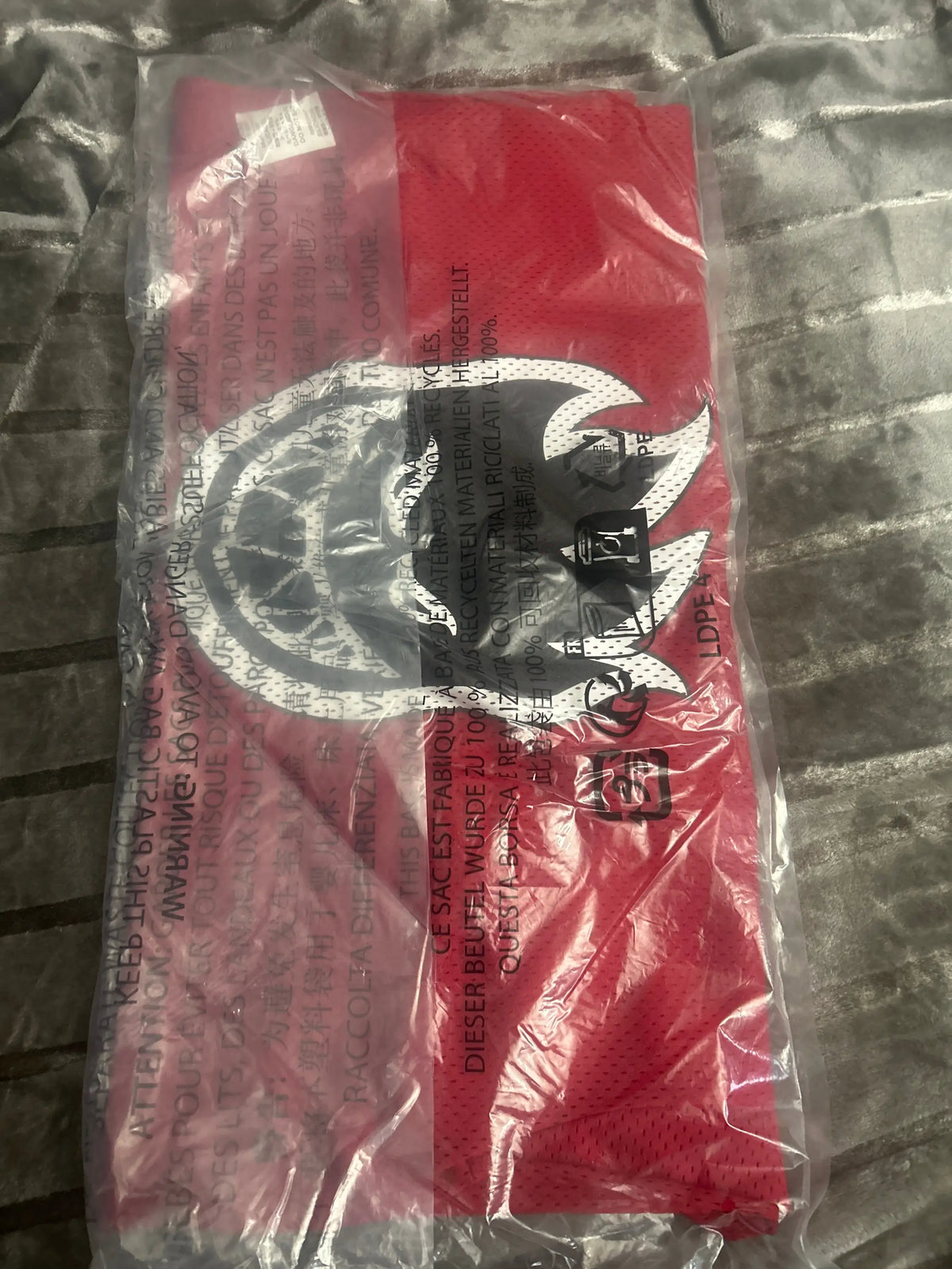 Supreme x Spitfire Football Jersey Red Large