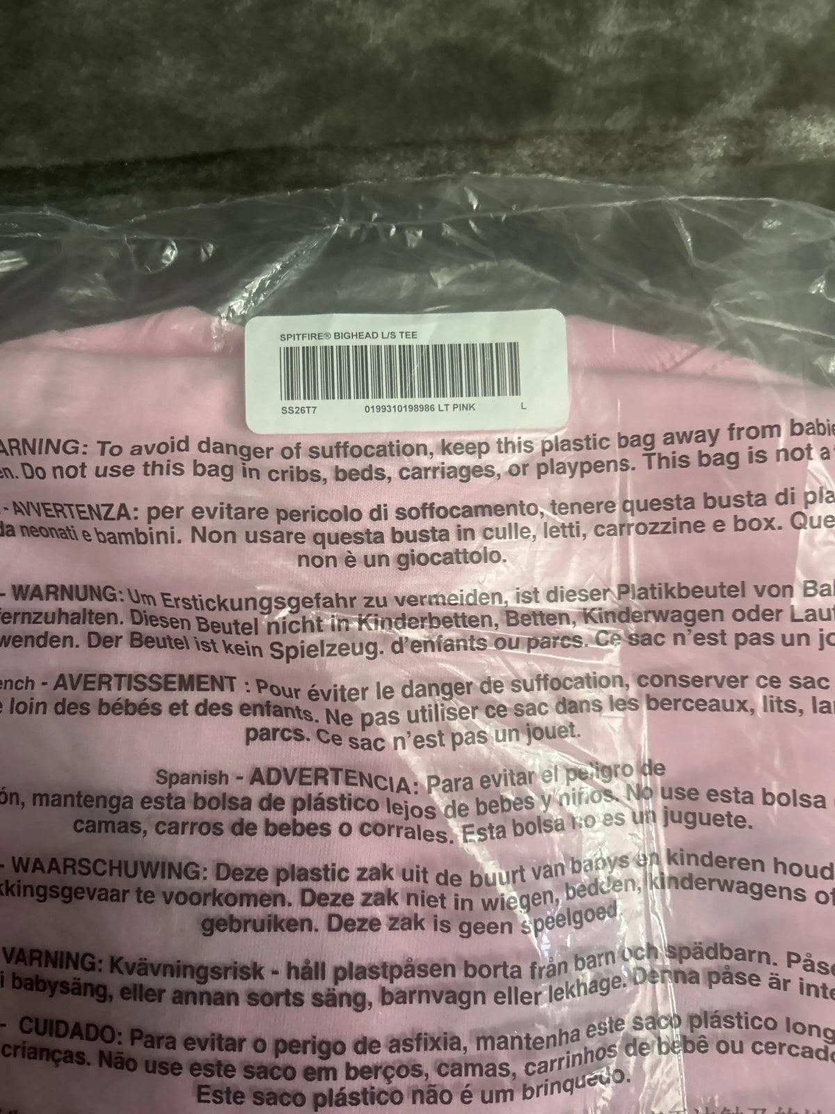 Supreme x Spitfire Long Sleeve Tee Pink Large