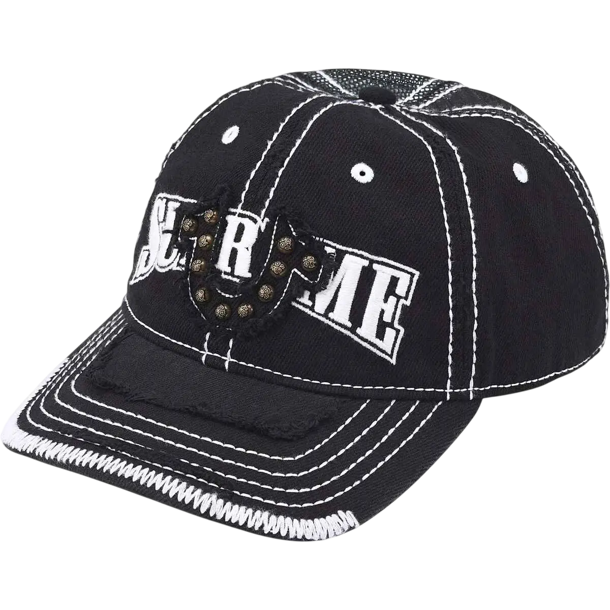Supreme x True Religion 6-Panel Snapback Black - One size