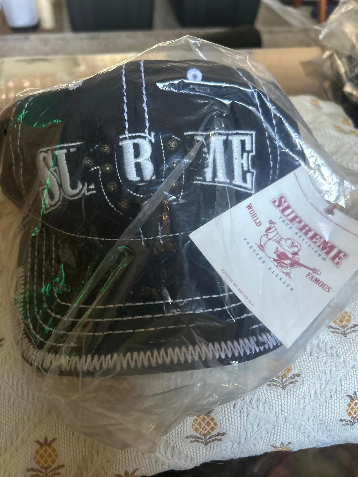 Supreme x True Religion 6-Panel Snapback Black