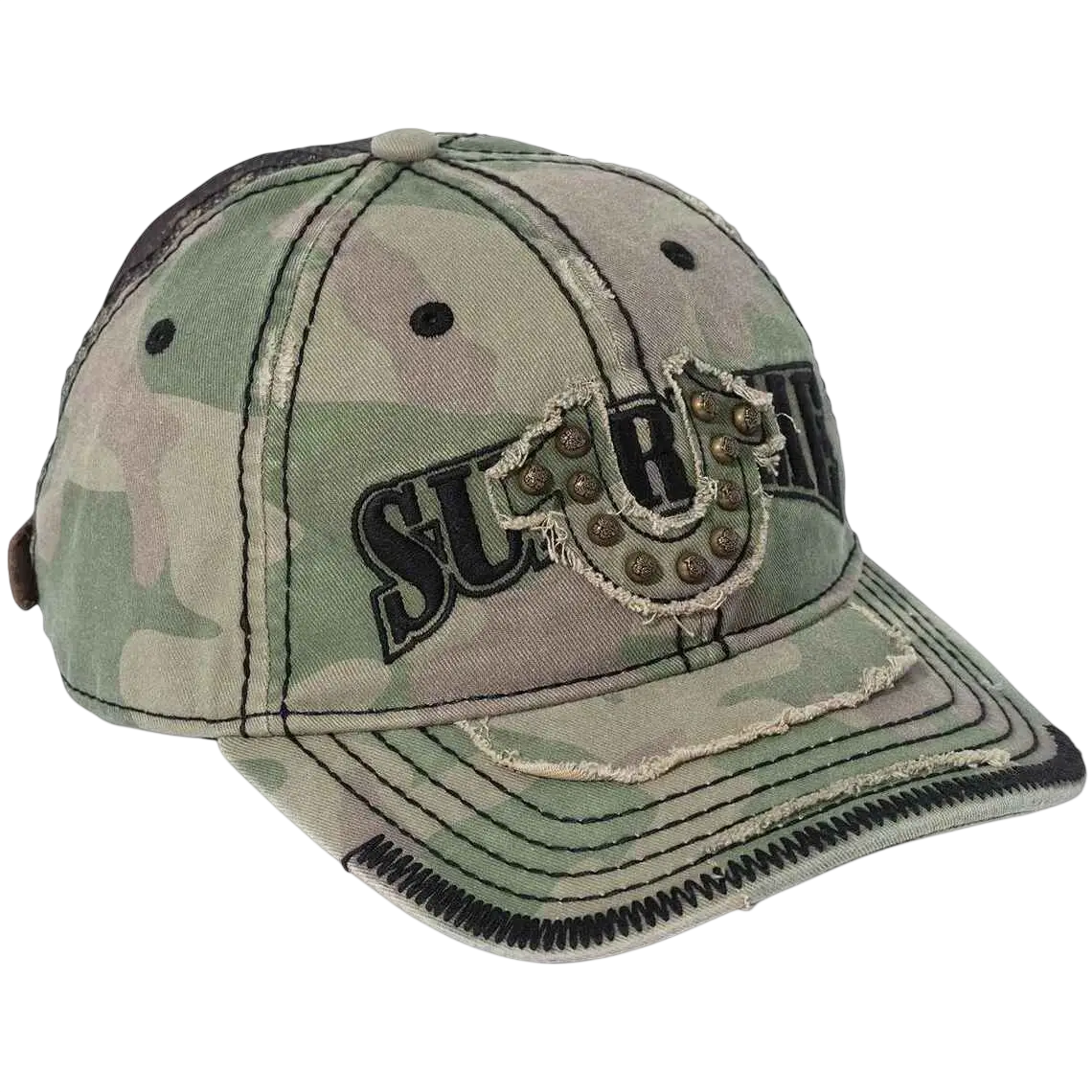 Supreme x True Religion 6-Panel Snapback Olive Camo - One size