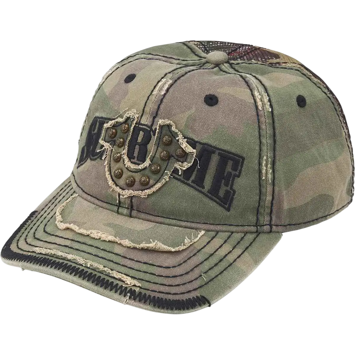 Supreme x True Religion 6-Panel Snapback Olive Camo - One size