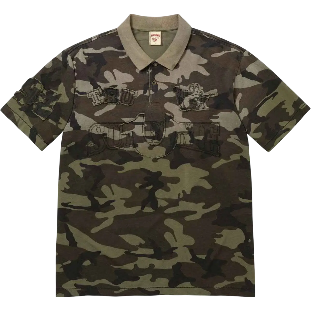 Supreme x True Religion Applique Polo Olive Camo - M