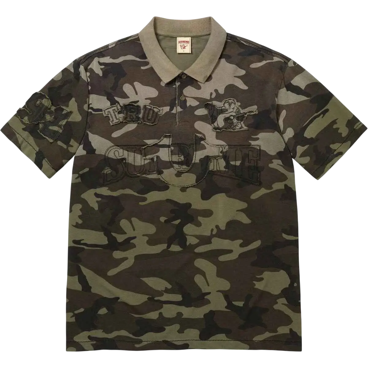 Supreme x True Religion Applique Polo Olive Camo - M