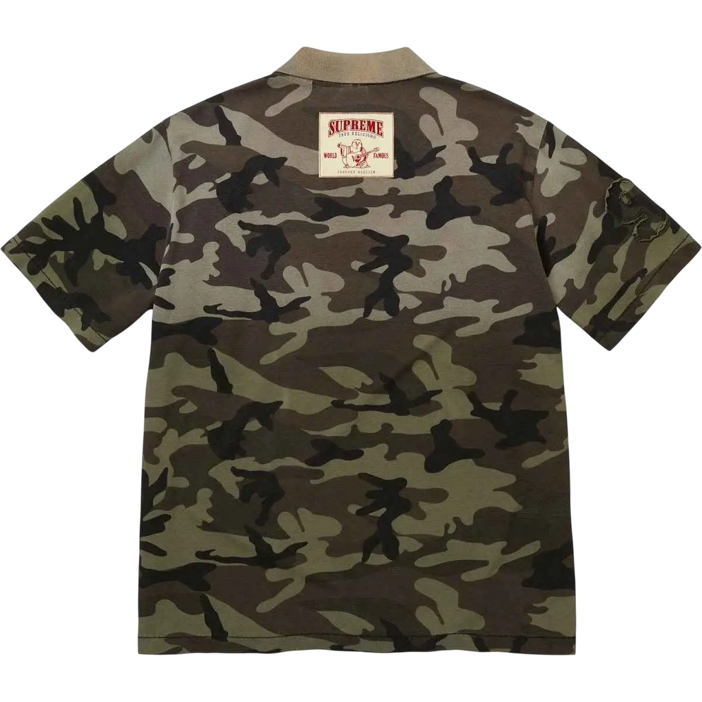 Supreme x True Religion Applique Polo Olive Camo - M