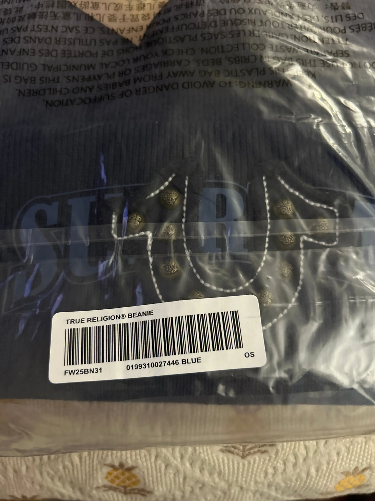 Supreme x True Religion Beanie Navy