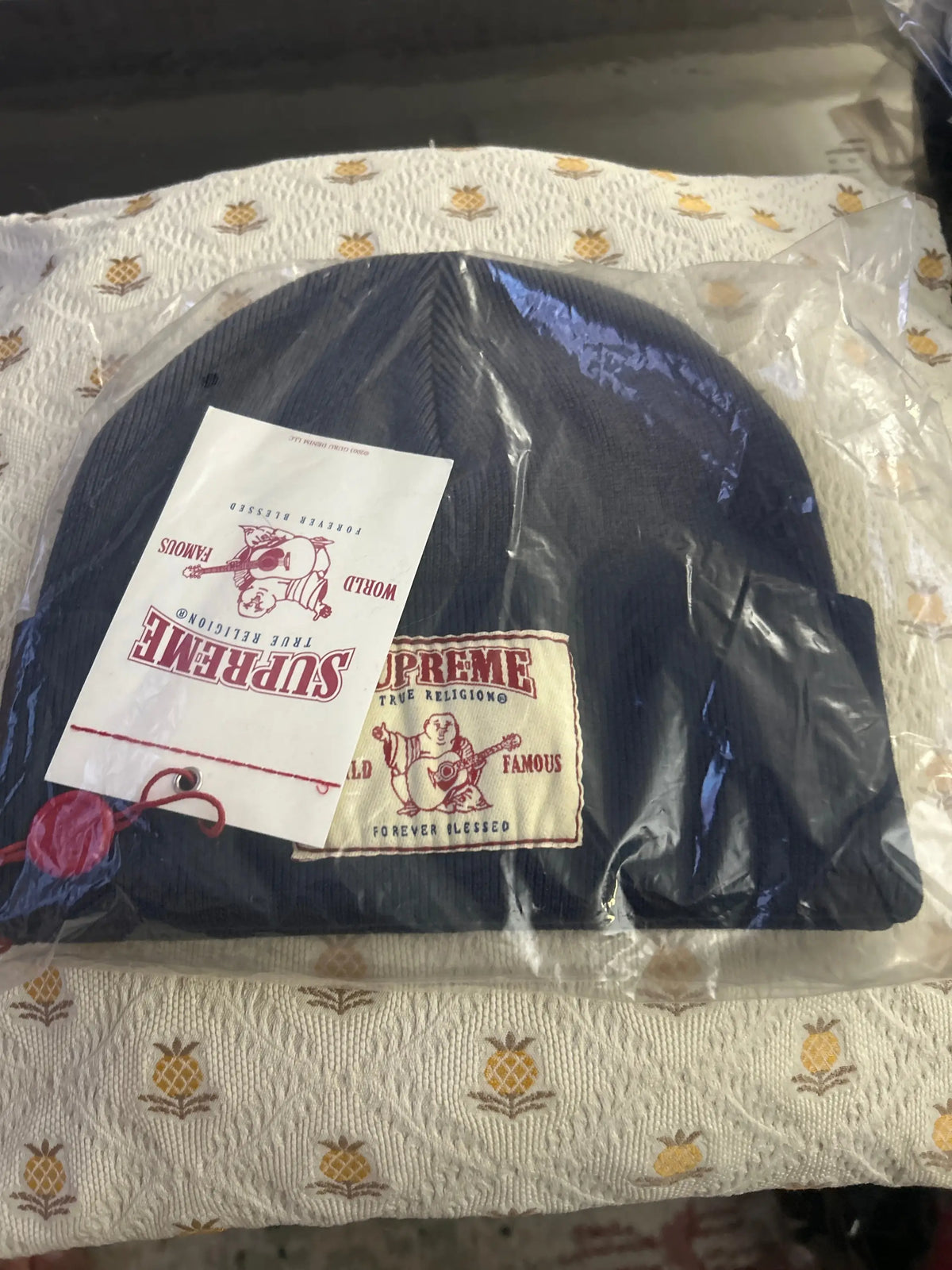 Supreme x True Religion Beanie Navy