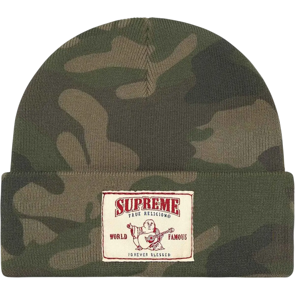 Supreme x True Religion Beanie Olive Camo - One size