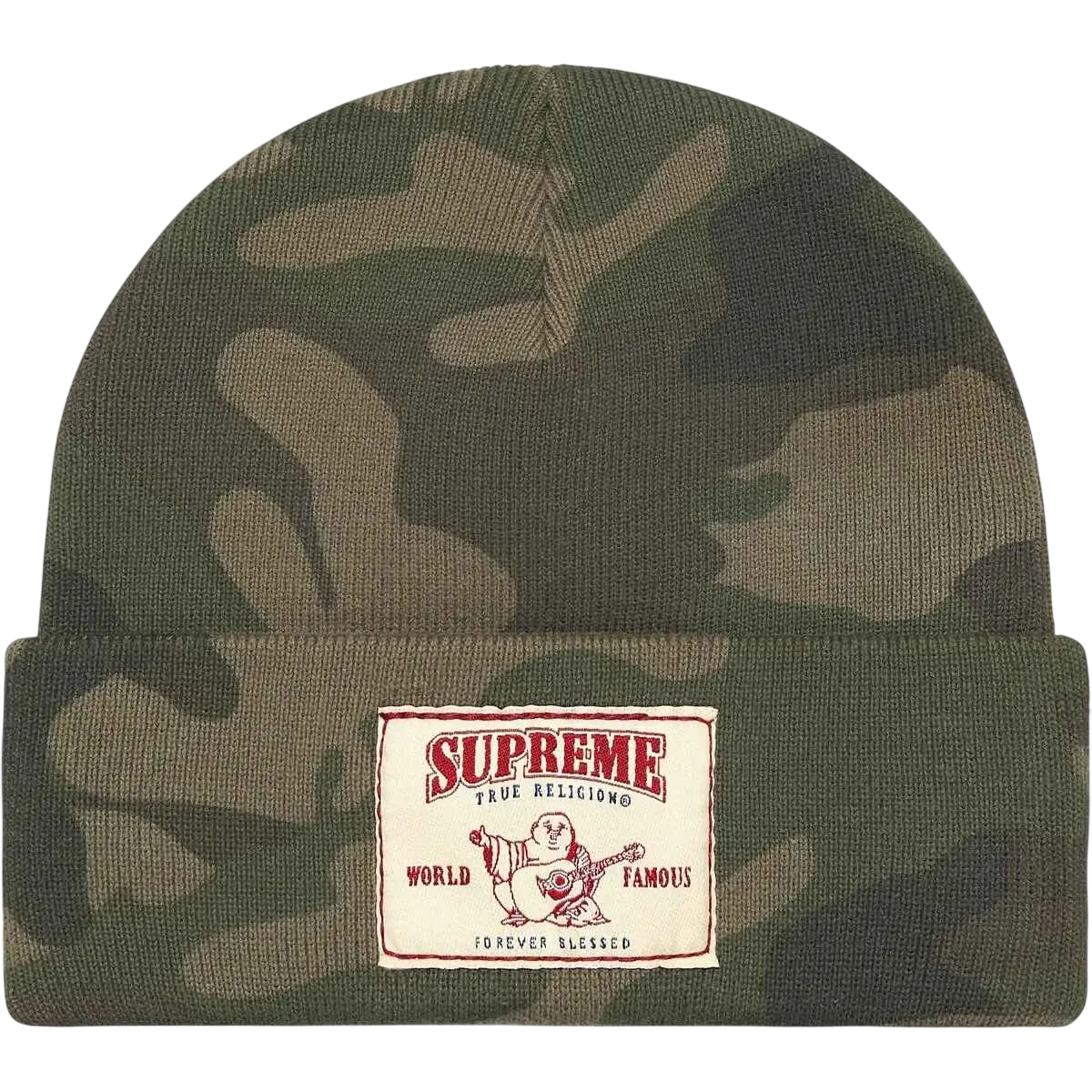 Supreme x True Religion Beanie Olive Camo - One size
