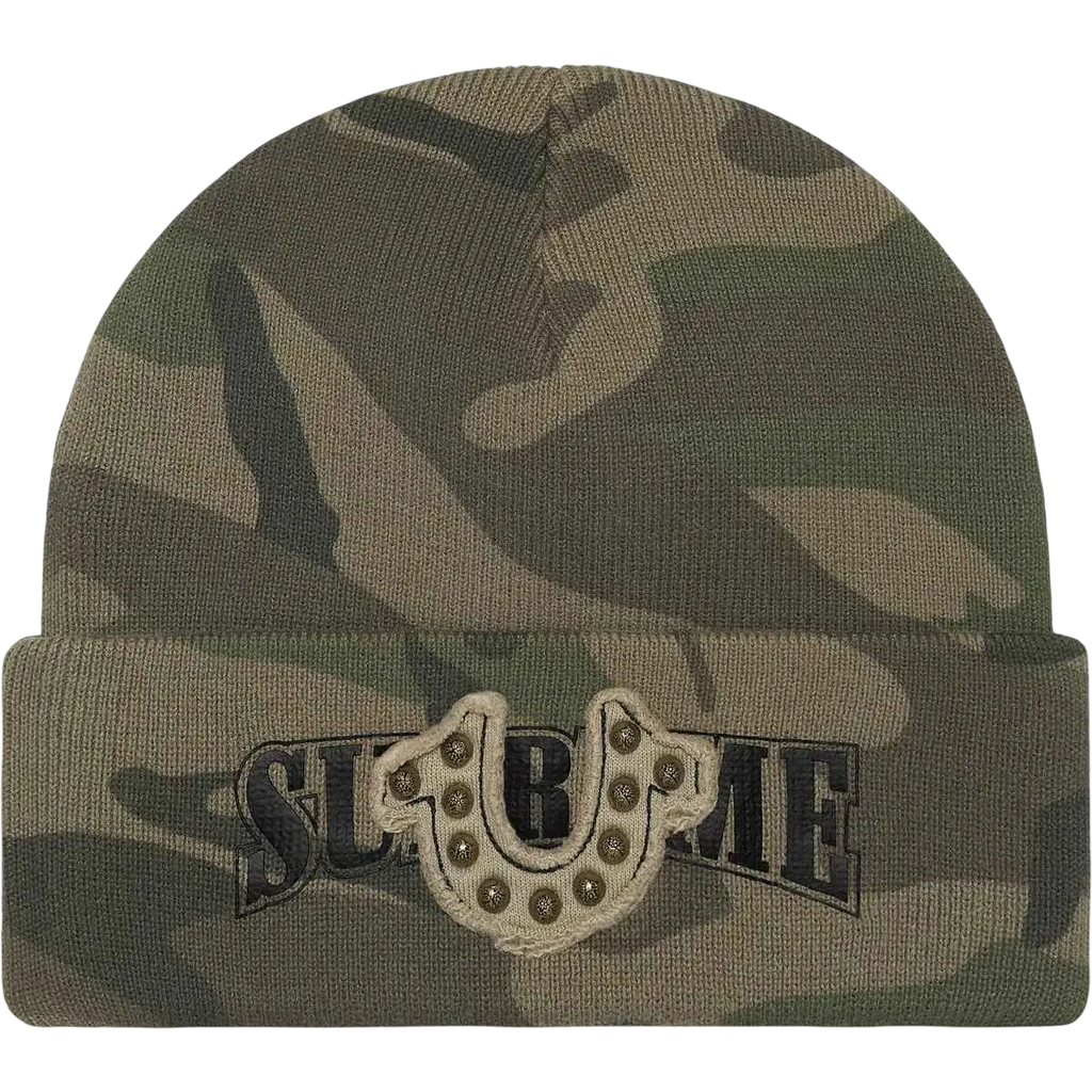 Supreme x True Religion Beanie Olive Camo - One size