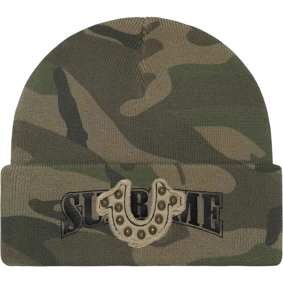 Supreme x True Religion Beanie Olive Camo - One size