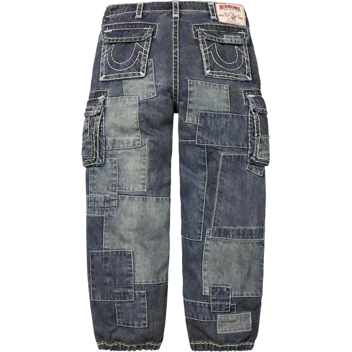 Supreme x True Religion Patchwork Cargo Pants Dirty Indigo - 30