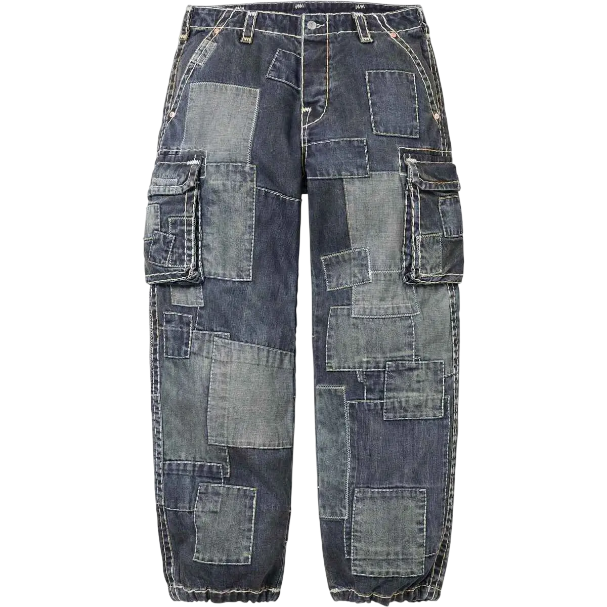 Supreme x True Religion Patchwork Cargo Pants Dirty Indigo - 30