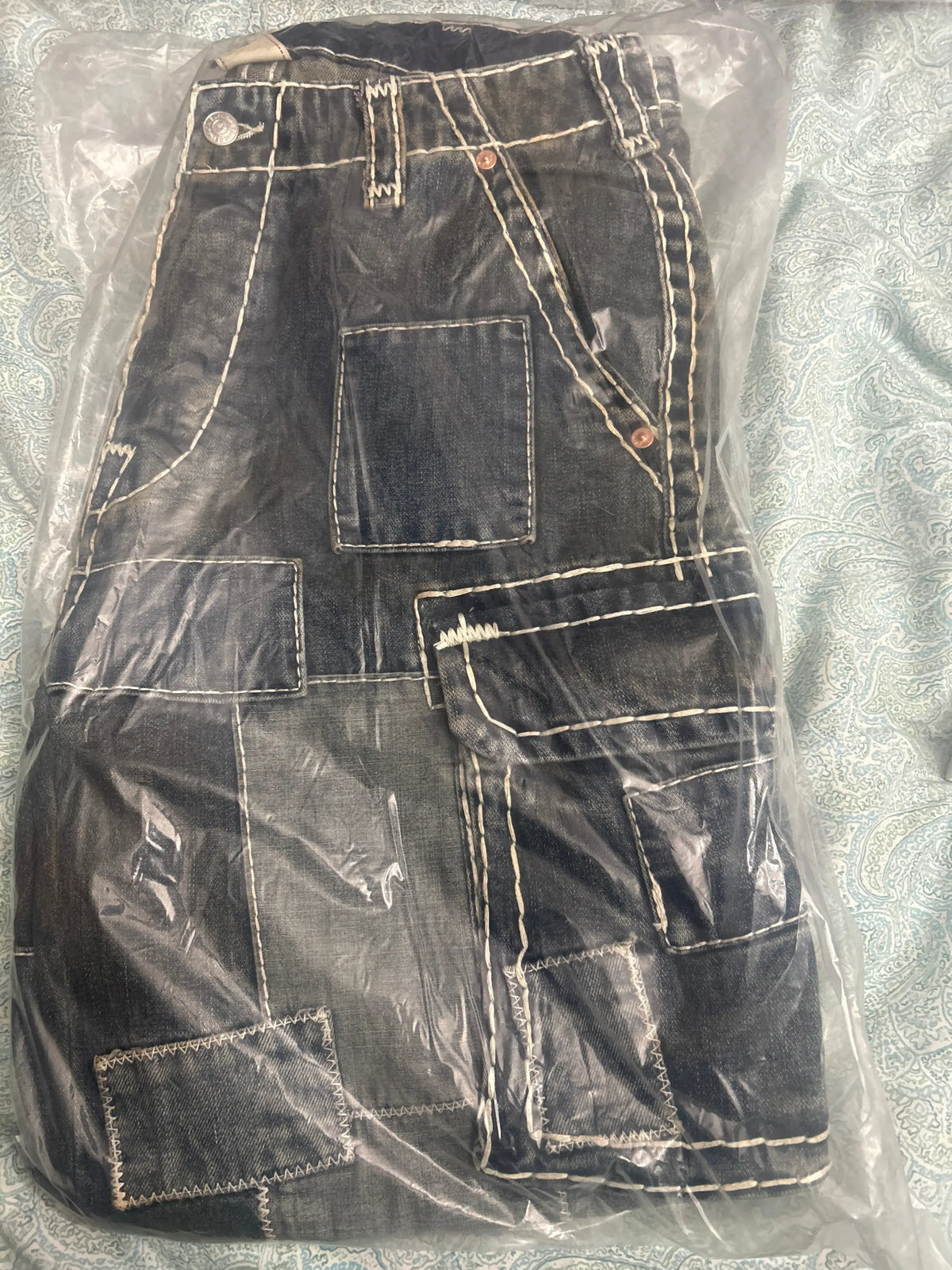 Supreme x True Religion Patchwork Cargo Pants Dirty Indigo