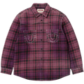 Supreme x True Religion Quilted Lined Plaid Flannel Shirt Purple - M