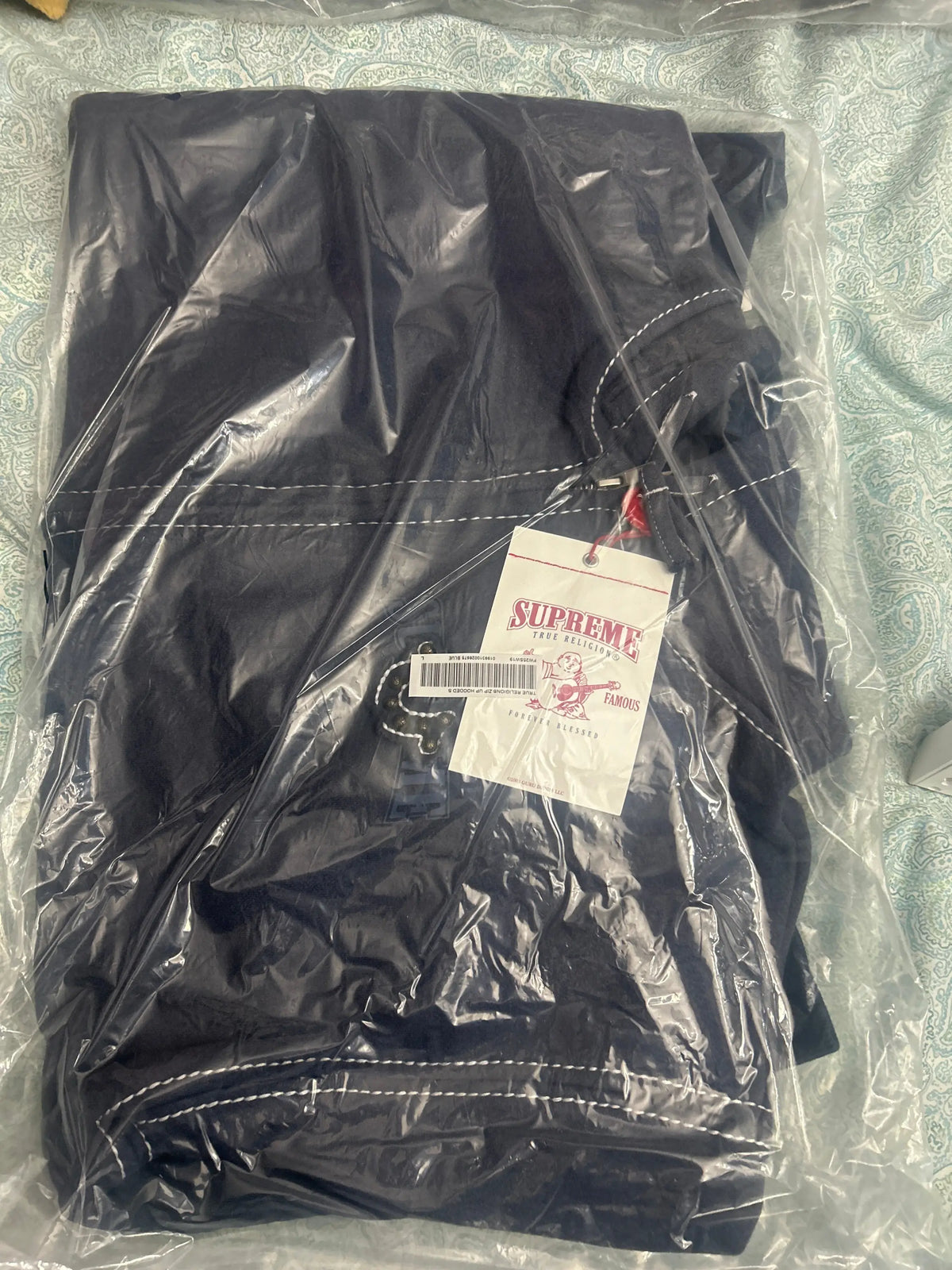 Supreme x True Religion Zip-Up Hoodie Blue Large