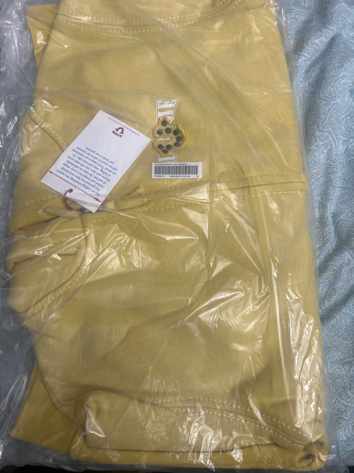Supreme x True Religion Zip-Up Hoodie Yellow Medium