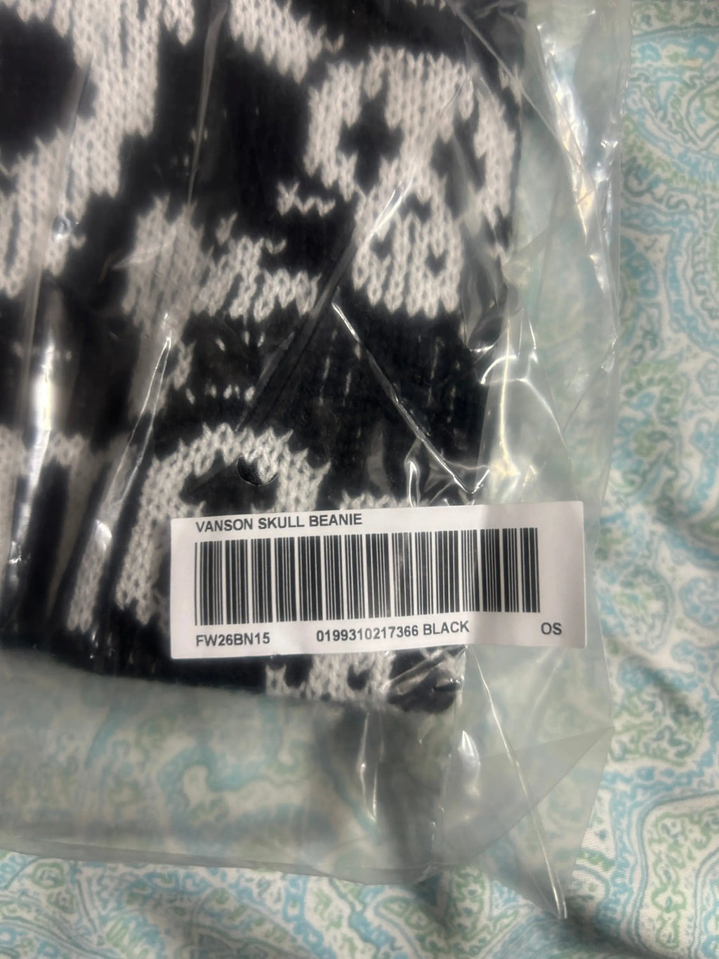Supreme x Vanson Skull Beanie Black