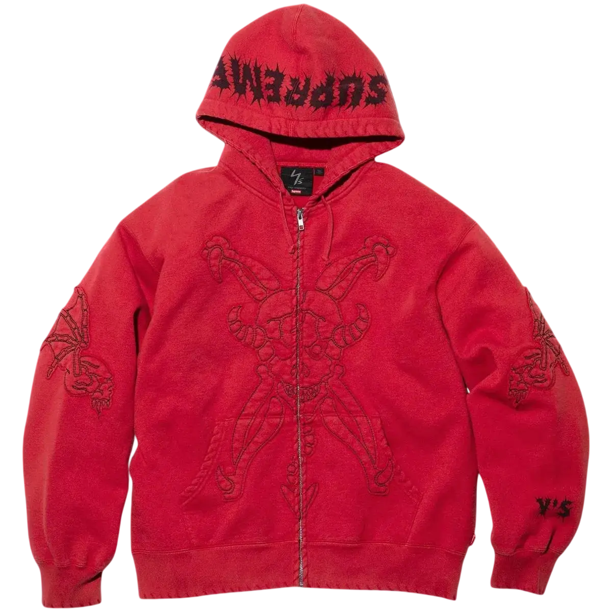 Supreme Y’s by Yohji Yamamoto Zip Up Hooded Sweatshirt Red - M
