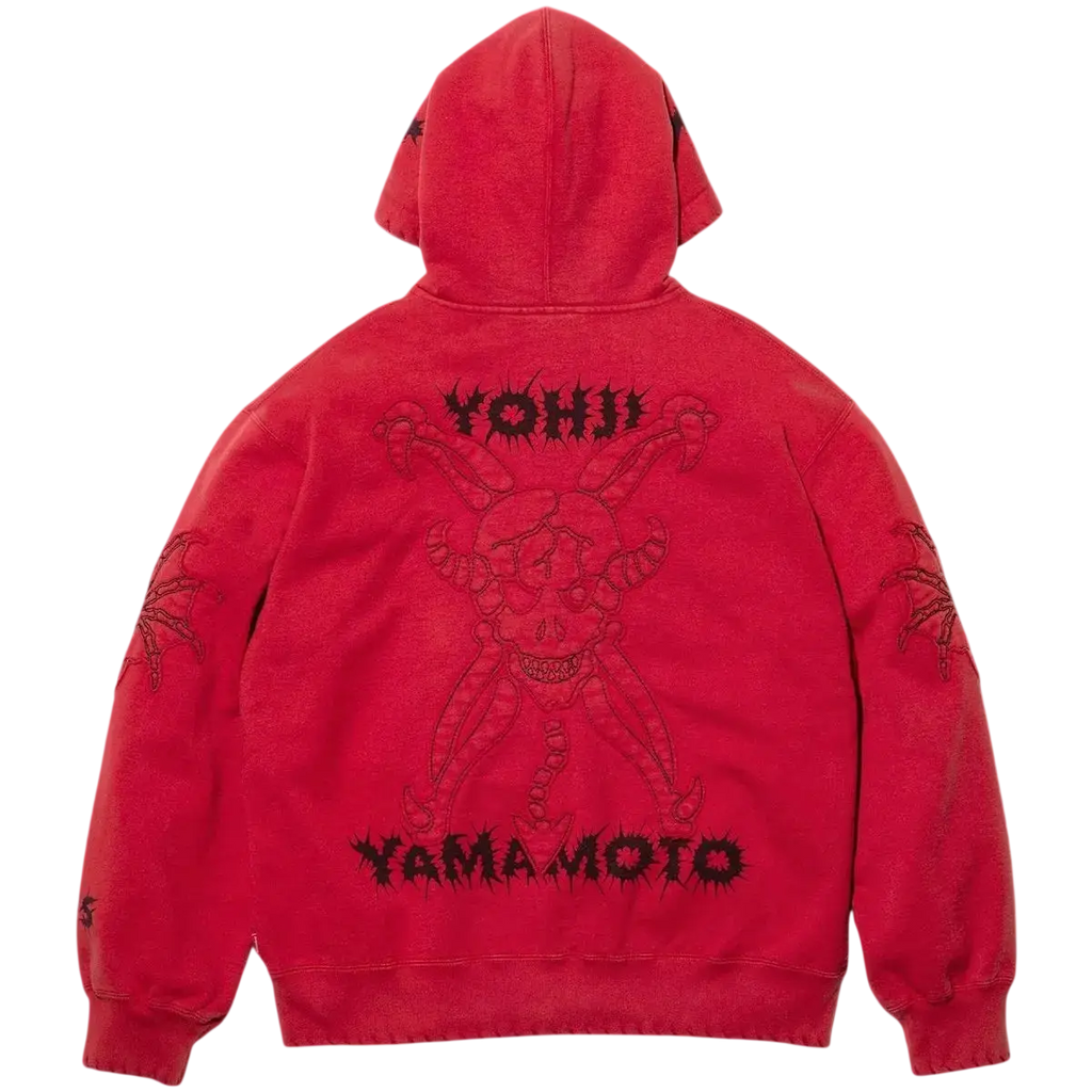 Supreme Y’s by Yohji Yamamoto Zip Up Hooded Sweatshirt Red - M