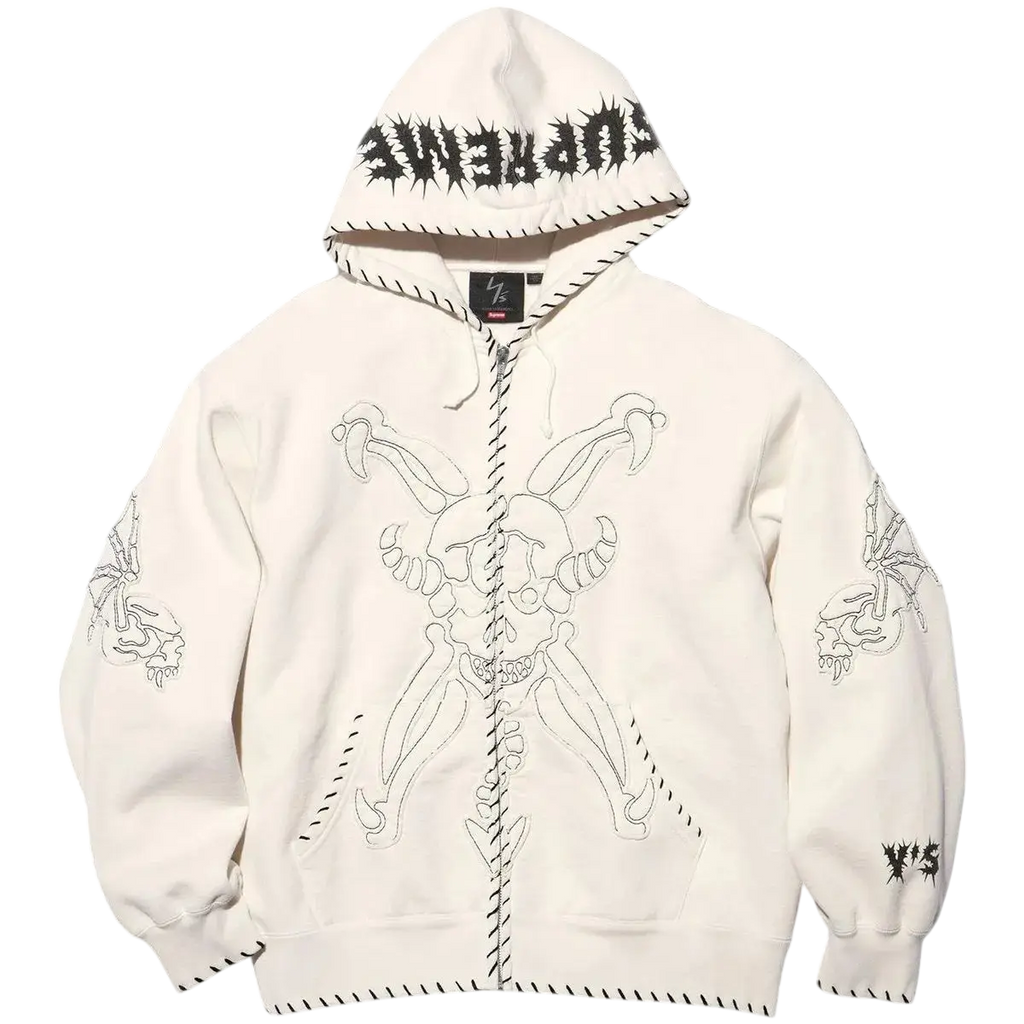 Supreme Y’s by Yohji Yamamoto Zip Up Hooded Sweatshirt White - M