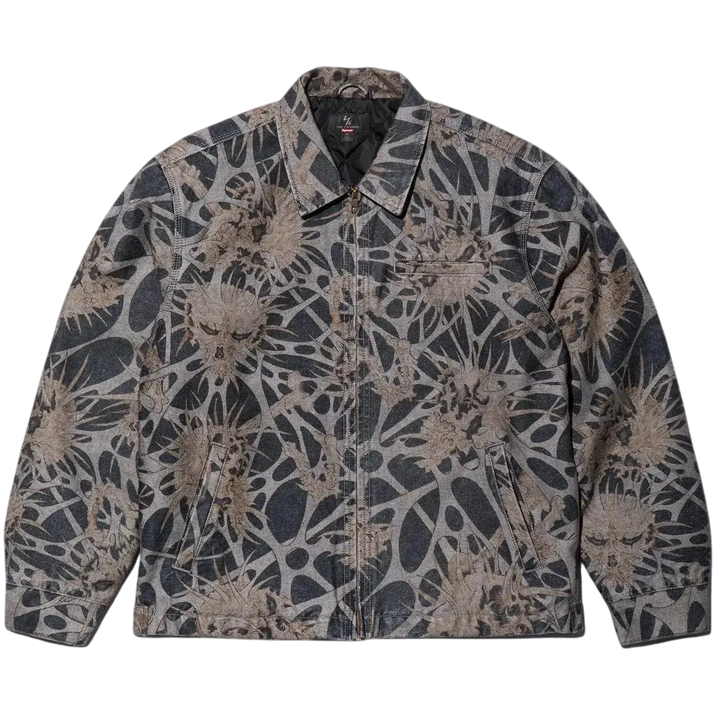 Supreme Y’s Denim Work Jacket Black and Y’s Skull Beanie - M