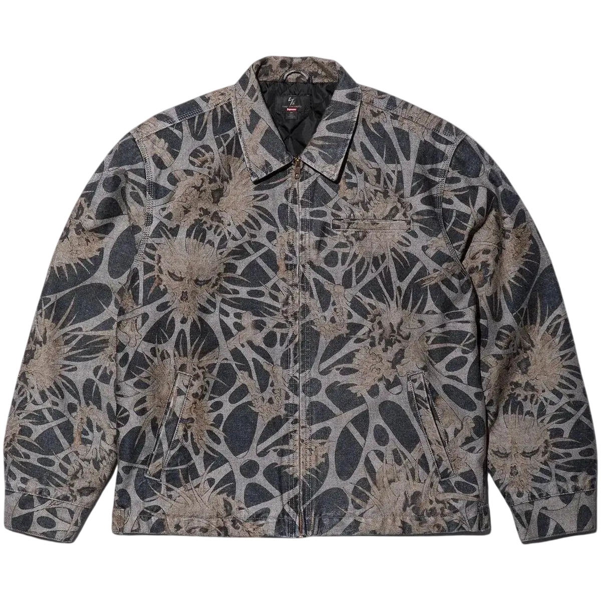 Supreme Y’s Denim Work Jacket Black and Y’s Skull Beanie - M