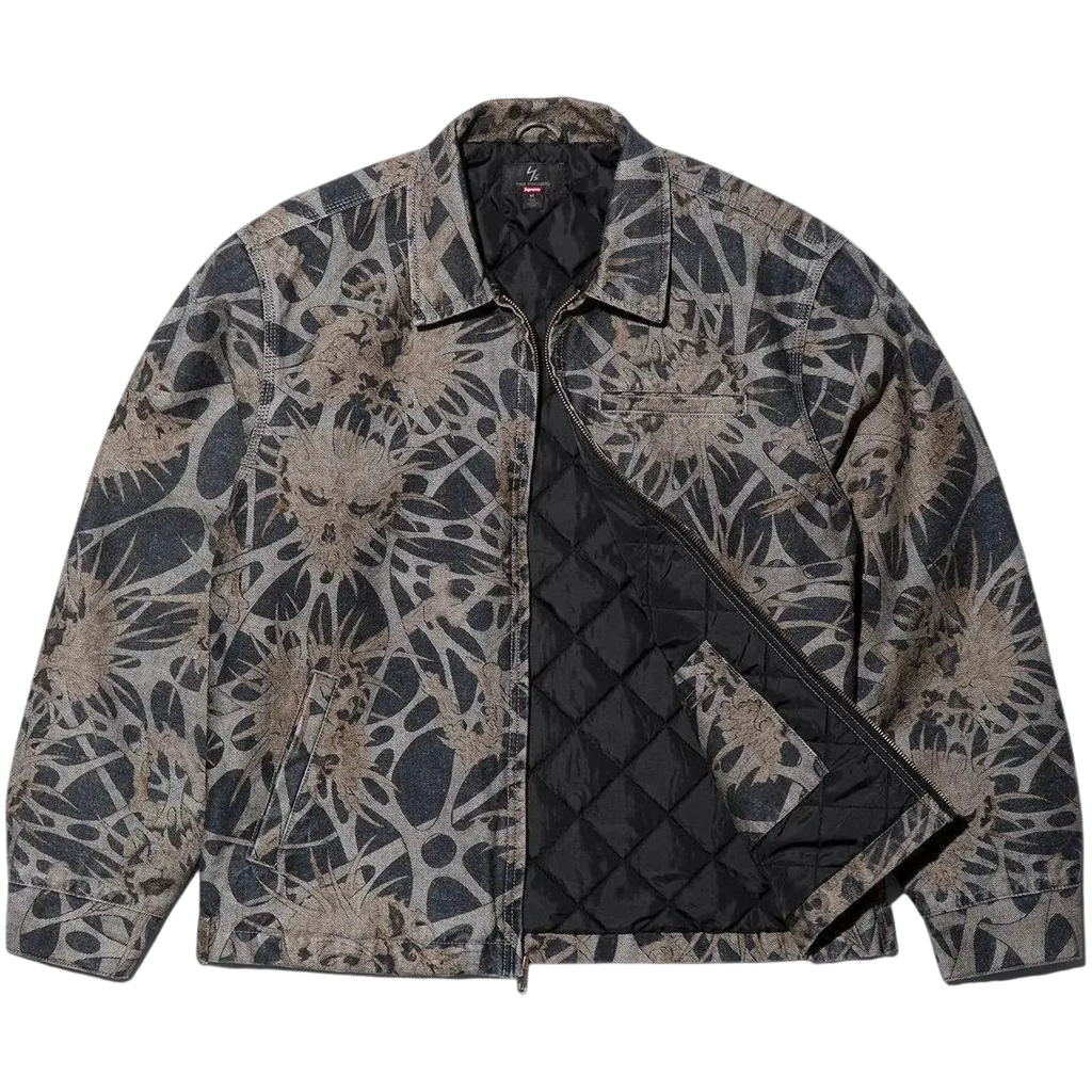 Supreme Y’s Denim Work Jacket Black and Y’s Skull Beanie - M