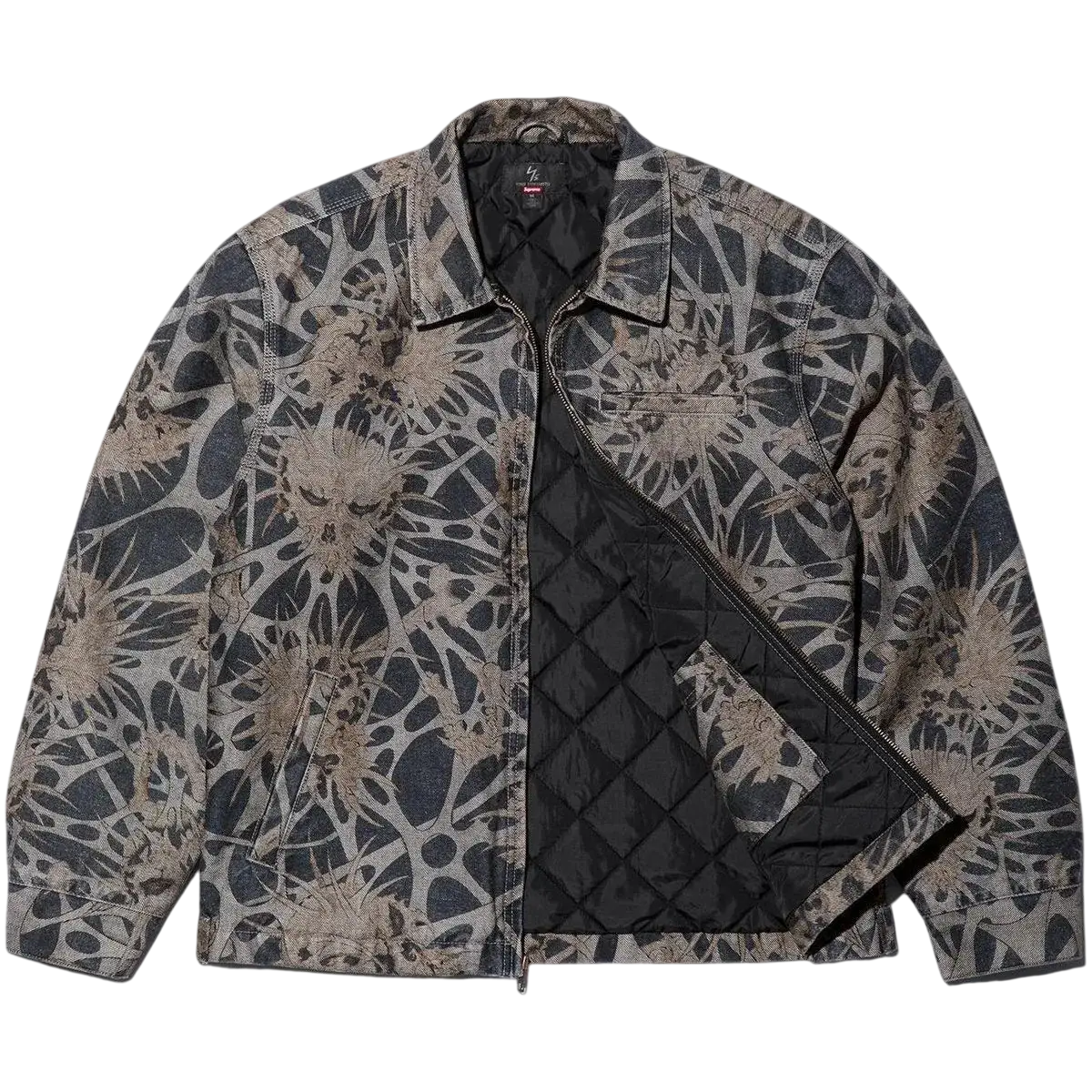 Supreme Y’s Denim Work Jacket Black and Y’s Skull Beanie - M
