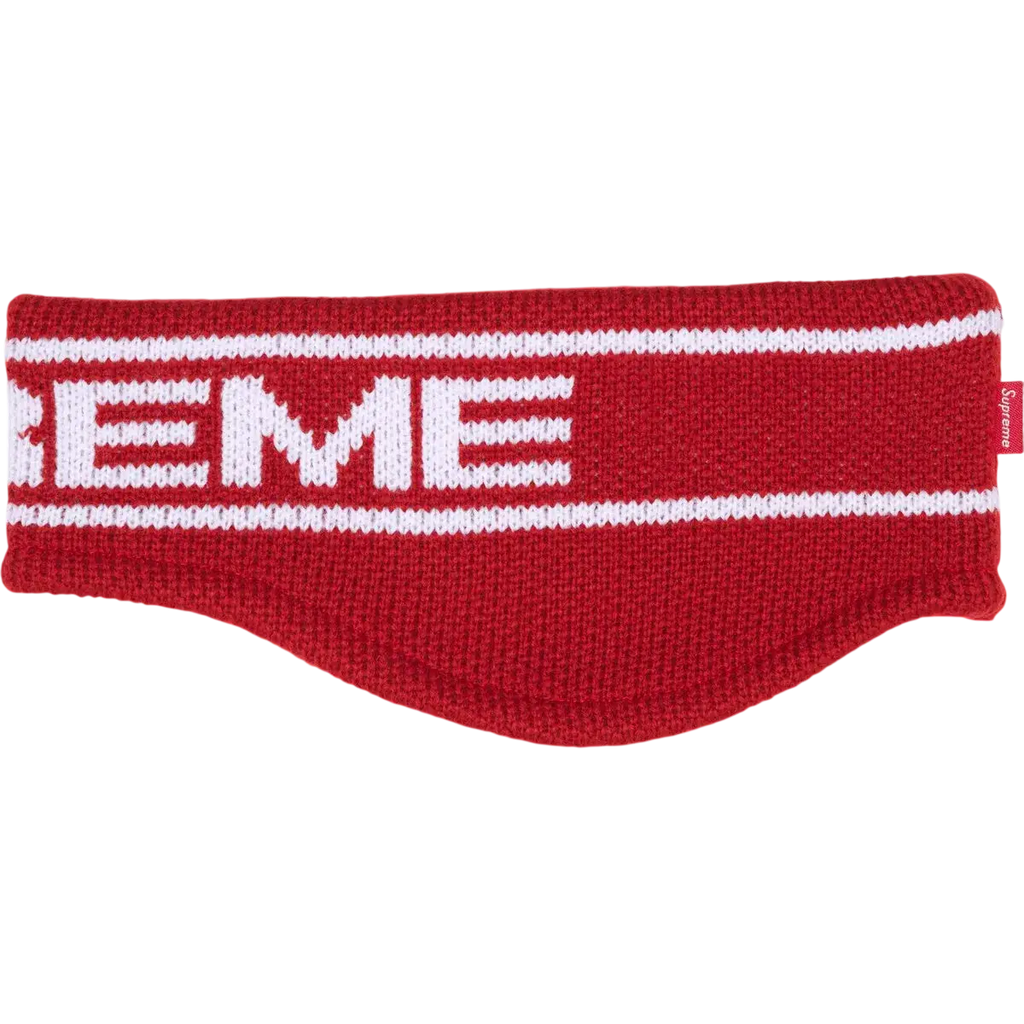 Supreme Y’s Denim Work Jacket Overdyed Red and Supreme Red Headband - M